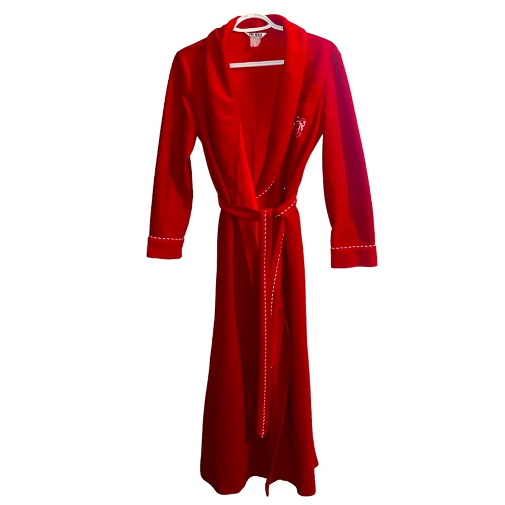 Vintage Bill Blass Robe Red With Red And White Trim One Size